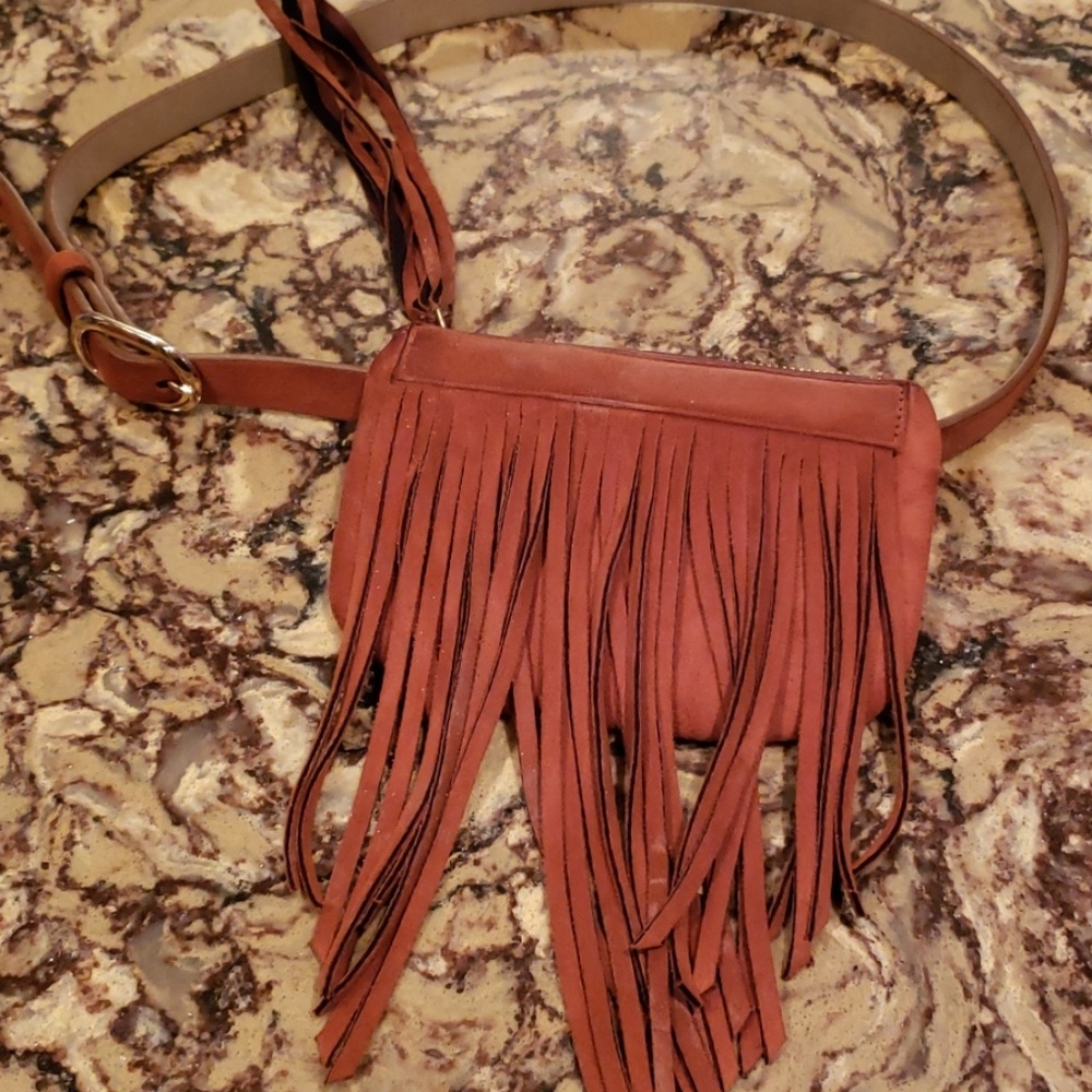 Boho, western belt with removable zip bag!